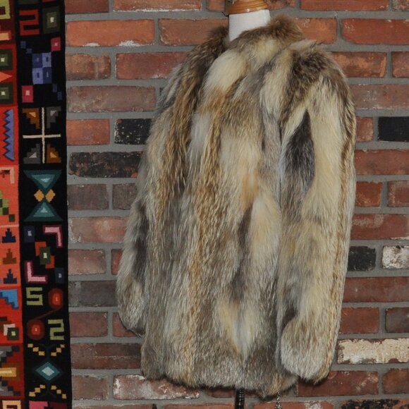 Stunning La Vay Limited 100% Afghan Fox Fur Coat 10 (S-M) Made in UK - Picture 6 of 16